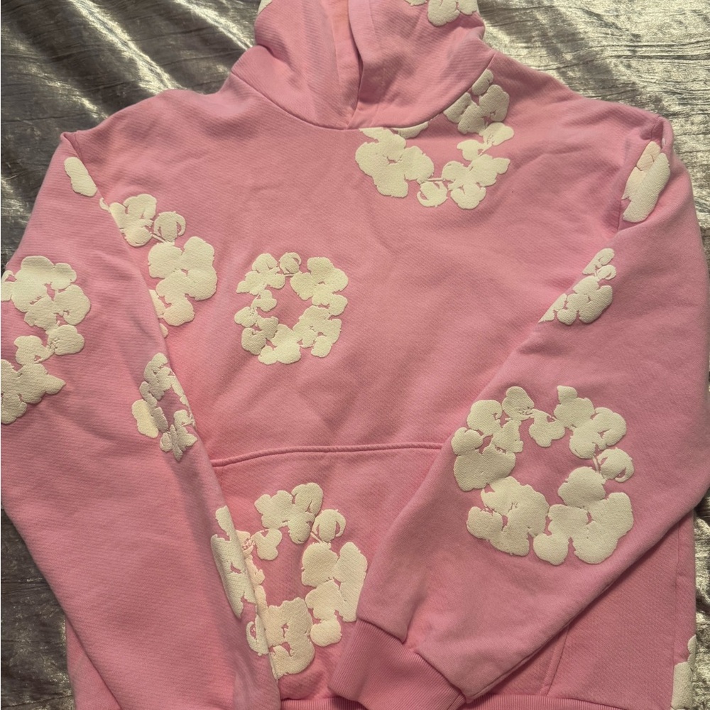Abercrombie & Fitch Pink and White Floral Turtleneck Sweater